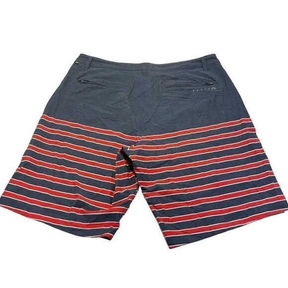 Rusty Red, White &‎ Blue Striped Surfing Board Shorts - Size 34 - Picture 2 of 8